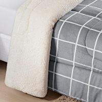 Edredom King Coberdrom Sherpa-mantinha Austin 1 Peça Cinza - 2