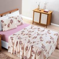 Jogo De Lençol Queen Quality Malha 100% Algodão Estampado 4 Peças Rose - 1