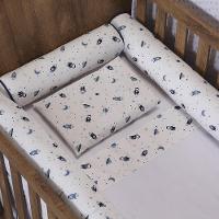 Kit Para Berço Jogo De Lençol Com Rolinhos 100% Algodão 7 Peças Space - 1