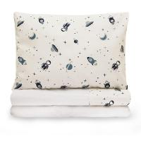 Jogo De Lençol Para Berço Americano 100% Algodão 3 Peças Space - 1