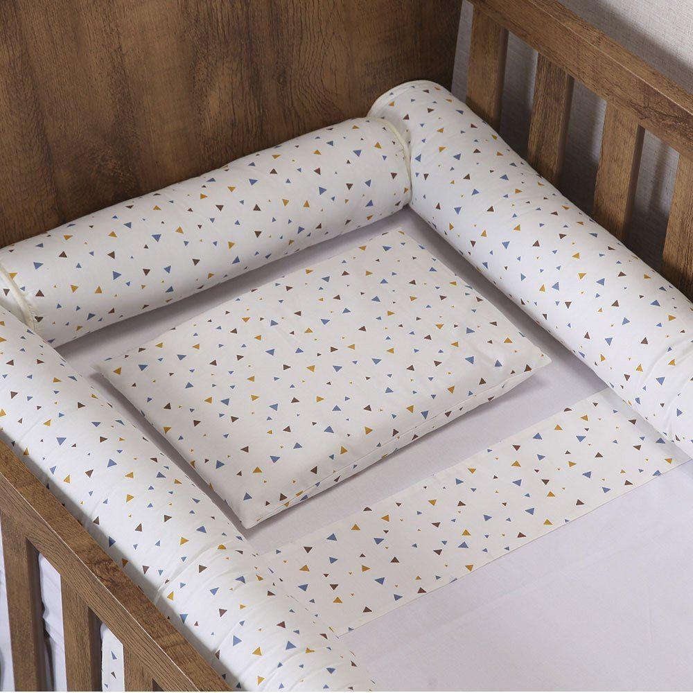 Jogo De Lençol Para Berço Americano 100% Algodão 3 Peças Triangles - 2