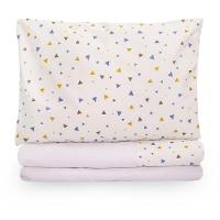 Jogo De Lençol Para Berço Americano 100% Algodão 3 Peças Triangles - 1