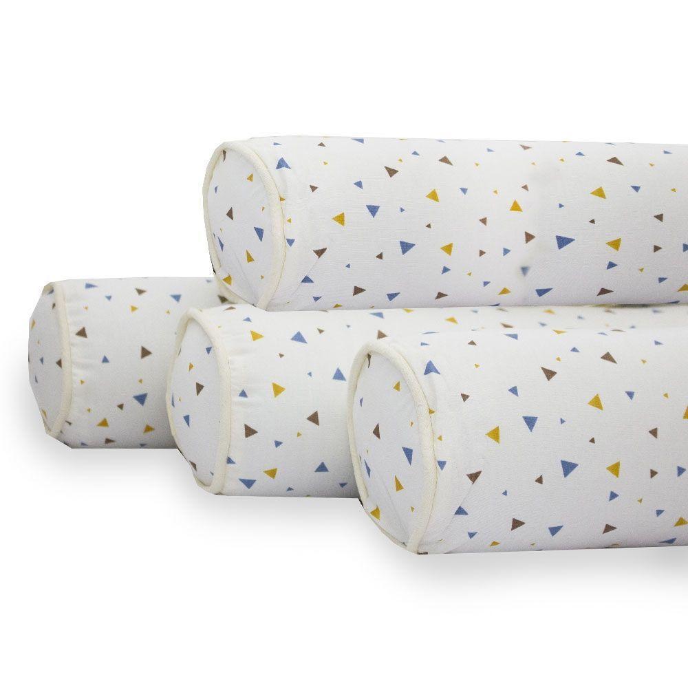 Kit Para Berço Jogo De Lençol Com Rolinhos 100% Algodão 7 Peças Triangles - 2