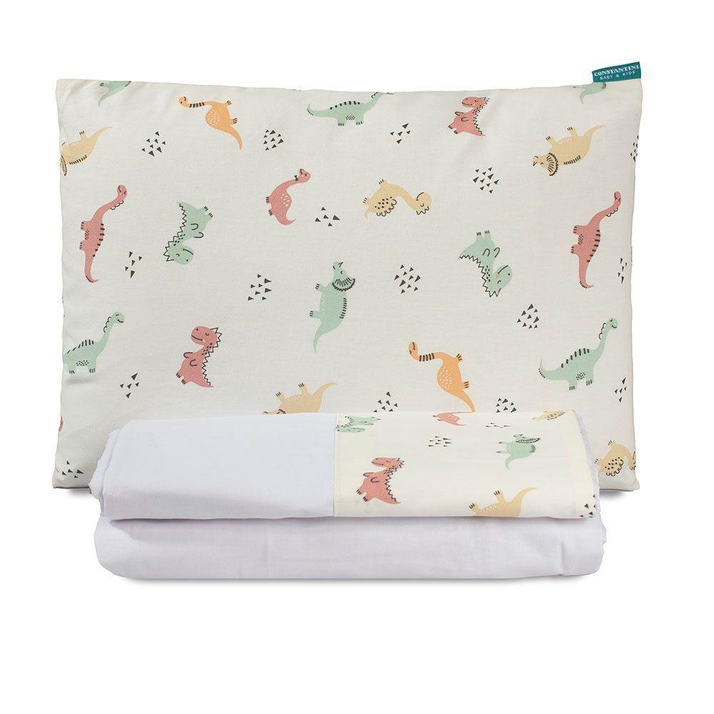 Kit Para Berço Jogo De Lençol Com Rolinhos 100% Algodão 7 Peças Dinossauros - 3