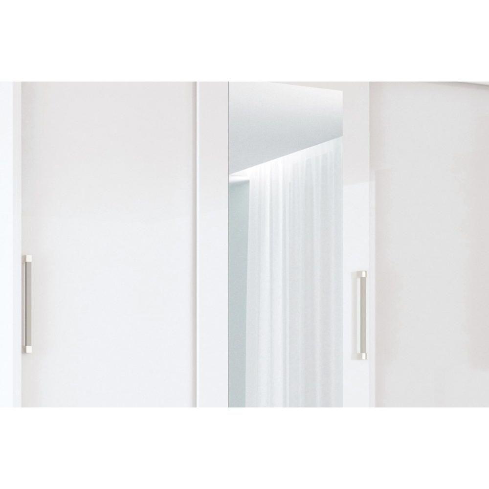 Guarda Roupa 3 Portas de Correr e 9 Gavetas c/ Espelho e Pés Click 3.9 Jatoba/Grafitte - Santos Andirá - 6