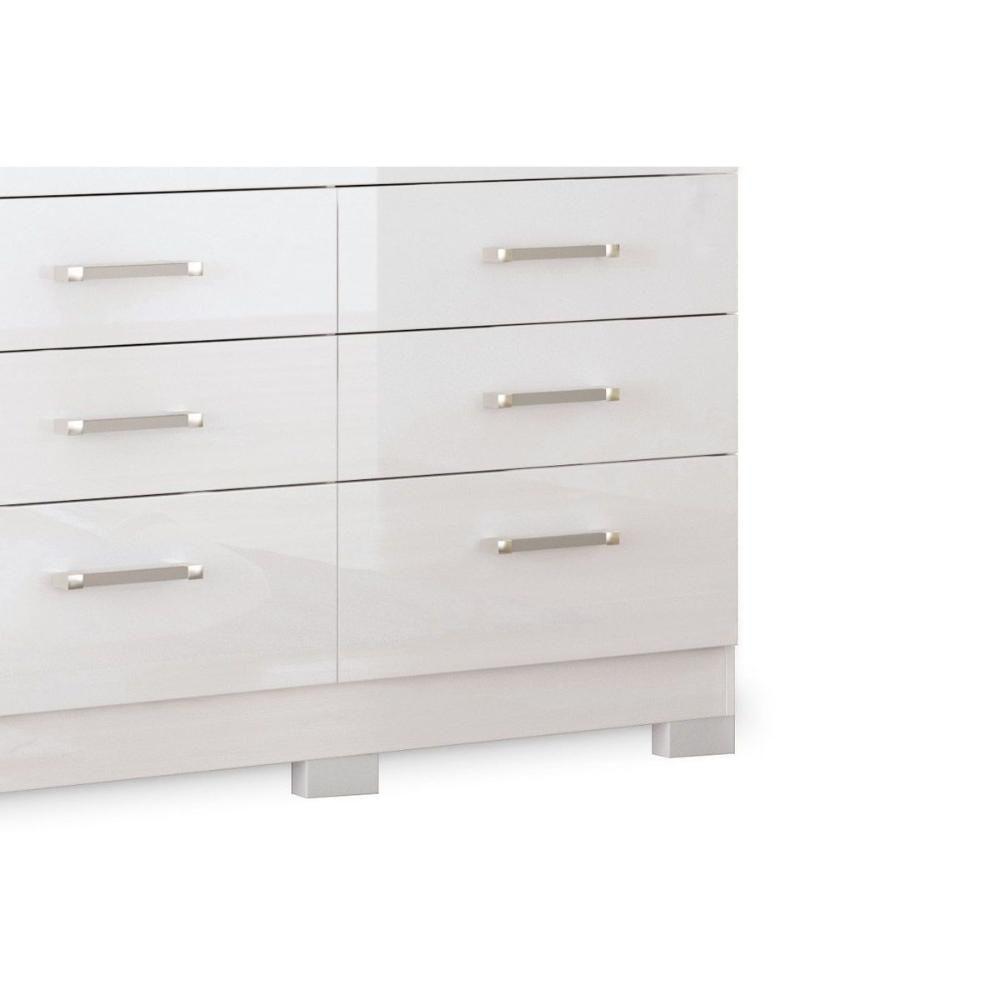 Guarda Roupa 3 Portas de Correr e 9 Gavetas c/ Espelho e Pés Click 3.9 Jatoba/Grafitte - Santos Andirá - 9