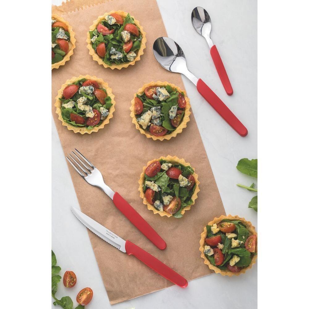 Faqueiro Tramontina Carmel Com Laminas Em Aço Inox E Cabos De Polipropileno Carmin Medio 24 Peças - 2