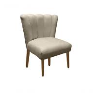 Cadeira Pétala Flor Para Sala De Estar Penteadeira Salão Suede Bege - 3