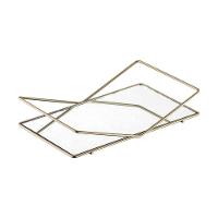 Bandeja Hara Jade Espelhada 25 X 15 Cm Cor:champanhe - 1