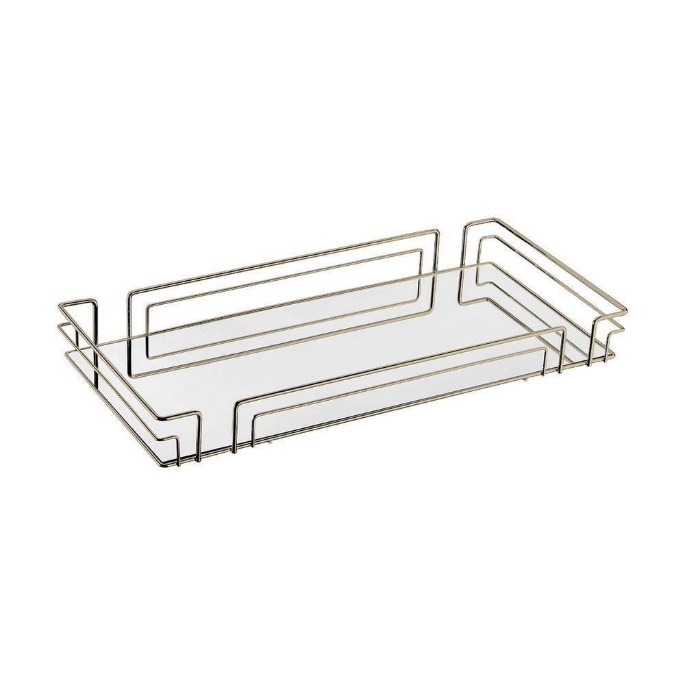 Bandeja Multiuso Hara Luiza Retangular 66,5 X 31,5 Cm Cor:champanhe - 1
