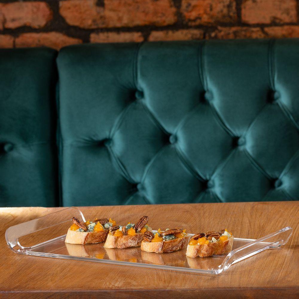 Bandeja Acrílica Hara Transparente Dobrada 32x20x4 Cm - 3