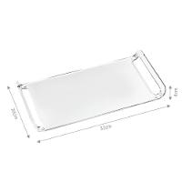 Bandeja Acrílica Hara Transparente Dobrada 32x20x4 Cm - 4