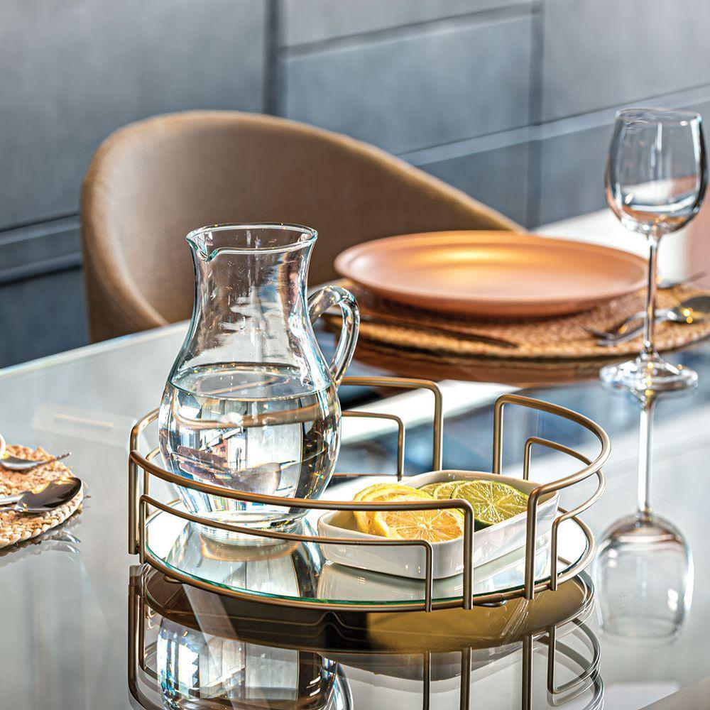 Bandeja Multiuso Hara Luiza Redonda 30cm Diâm. X 8,5cm Alt. Cor:champanhe - 2