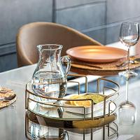 Bandeja Multiuso Hara Luiza Redonda 30cm Diâm. X 8,5cm Alt. Cor:champanhe - 2