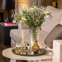 Bandeja Multiuso Hara Luiza Redonda 30cm Diâm. X 8,5cm Alt. Cor:champanhe - 3