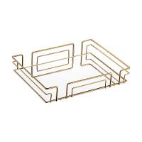 Bandeja Multiuso Hara Luiza Retangular 41,5 X 31,5 Cm Cor:dourado - 1