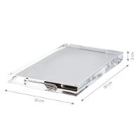 Bandeja Acrílica Transparente Hara Design 30x20 Cm - 4