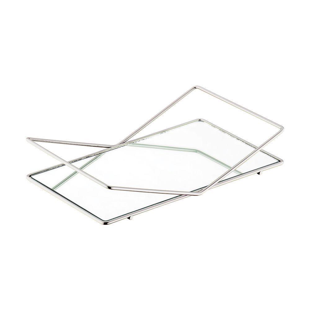 Bandeja Hara Jade Espelhada 20 X 10 Cm Cor:cromado - 1