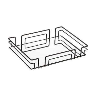 Bandeja Multiuso Hara Luiza Retangular 41,5 X 31,5 Cm Cor:preto