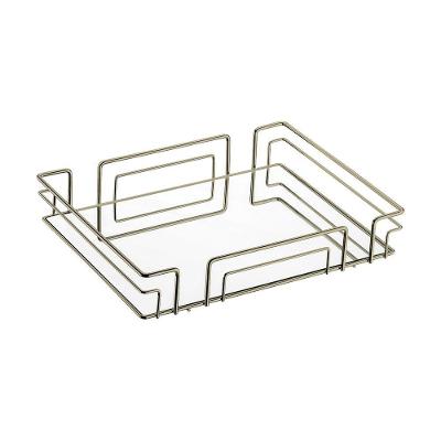 Bandeja Multiuso Hara Luiza Retangular 41,5 X 31,5 Cm Cor:champanhe