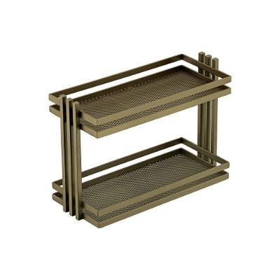Bandeja Multiuso Organizador Hara Lívia 32,5 X 21 X 14 Cm Cor:champanhe