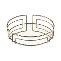 Bandeja Multiuso Hara Luiza Redonda 45cm Diâm. X 8,5cm Alt. Cor:champanhe - 1