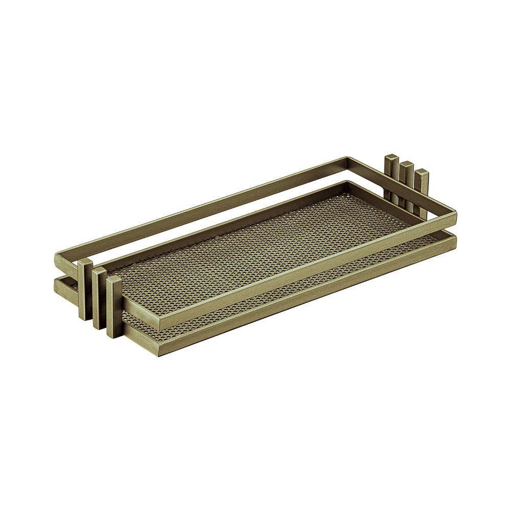 Bandeja Multiuso Hara Lívia 32,5 X 14 Cm Cor:champanhe - 1