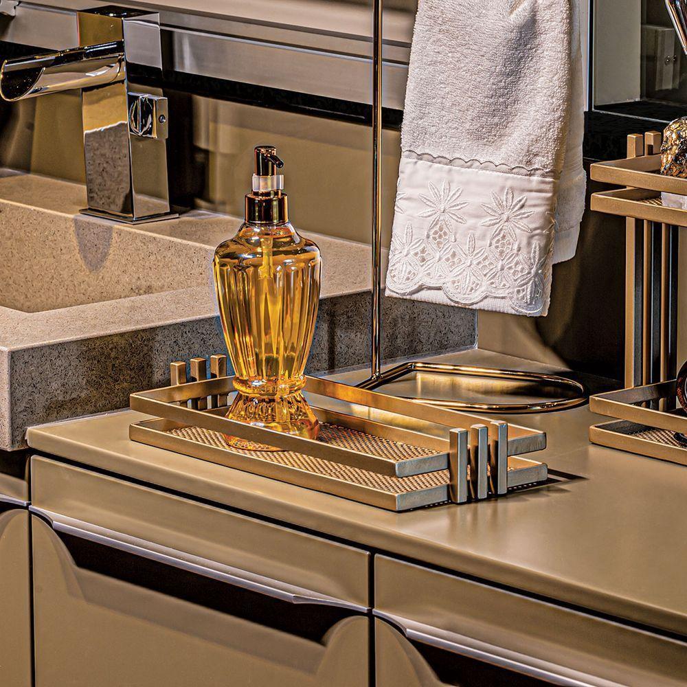 Bandeja Multiuso Hara Lívia 32,5 X 14 Cm Cor:champanhe - 2