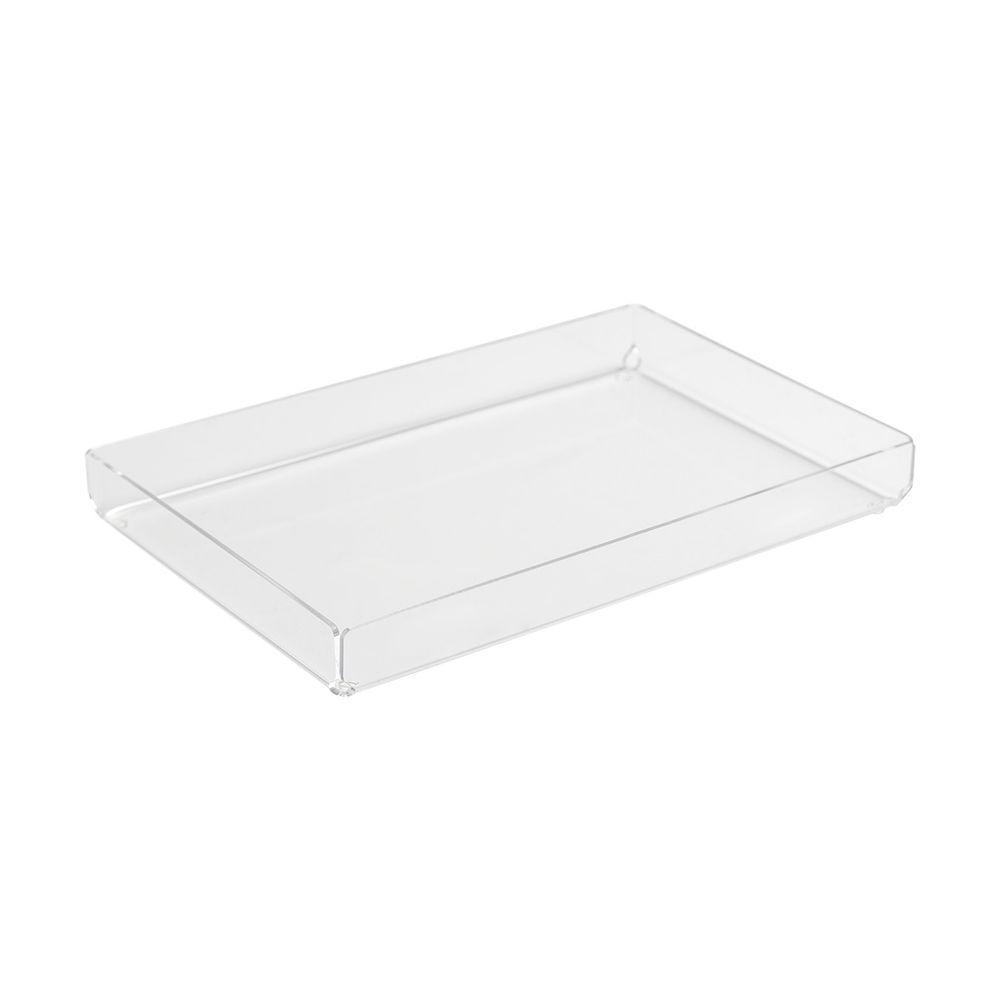 Bandeja De Acrílico Hara Transparente Dobrada Baixa 35x10 Cm - 1