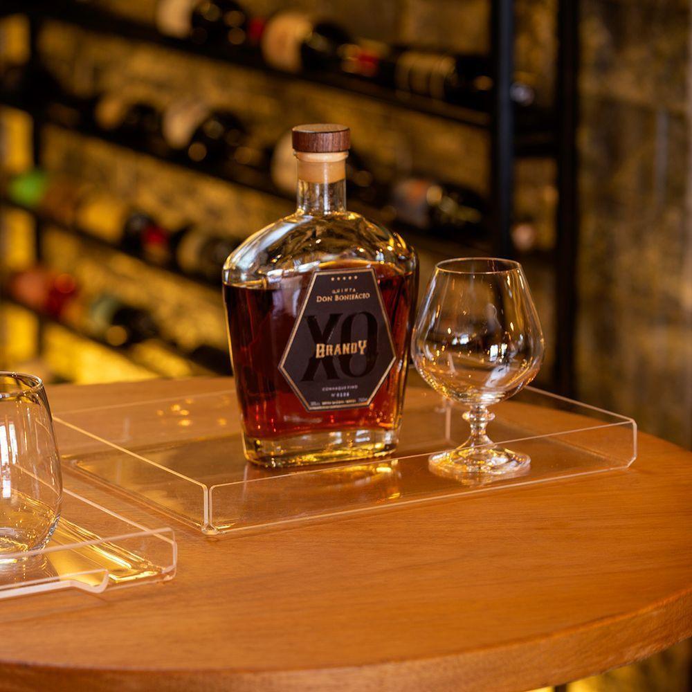 Bandeja De Acrílico Hara Transparente Dobrada Baixa 35x10 Cm - 2