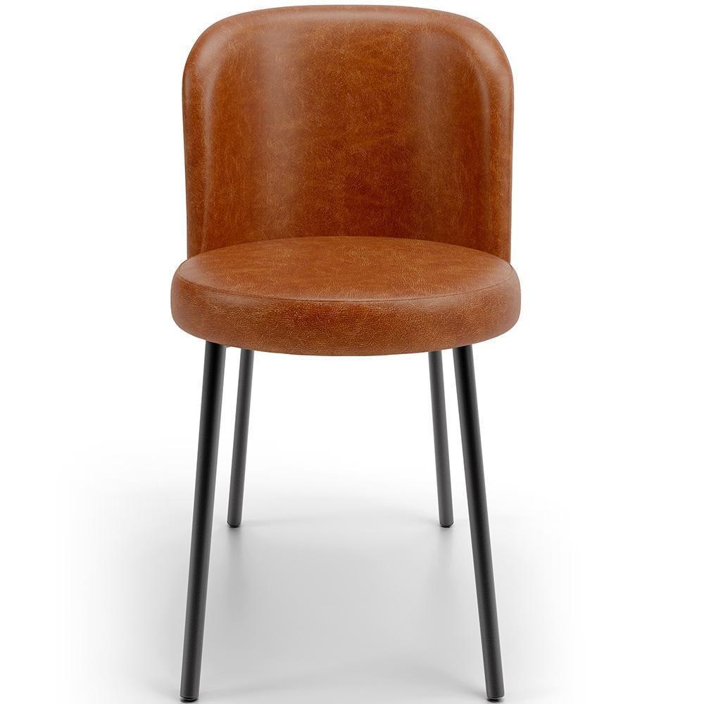 Kit 5 Cadeiras Sala De Jantar Estofada Gavi L02 Couríssimo Camel - 6