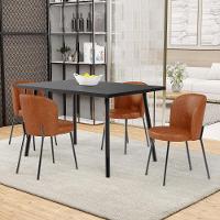 Kit 5 Cadeiras Sala De Jantar Estofada Gavi L02 Couríssimo Camel - 7