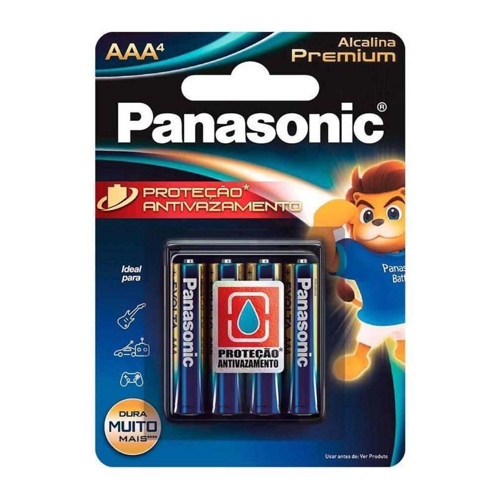 Pilha Alcalina Premium Panasonic Aaa Palito 04 Unidades Lr03egr-4b96 [f108] - 1