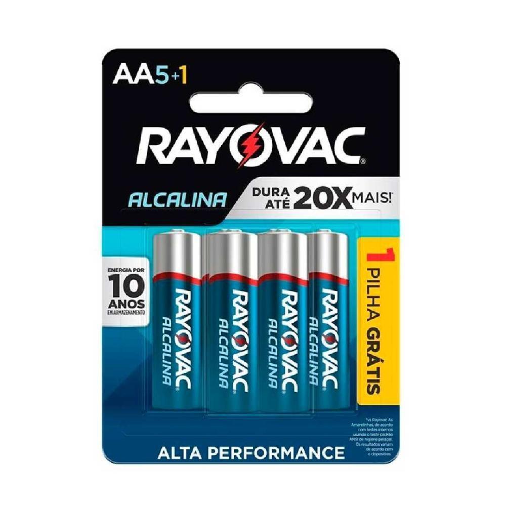 Pilha Alcalina Aa6 Rayovac Cartela Com 06 Unidades [f108] - 1
