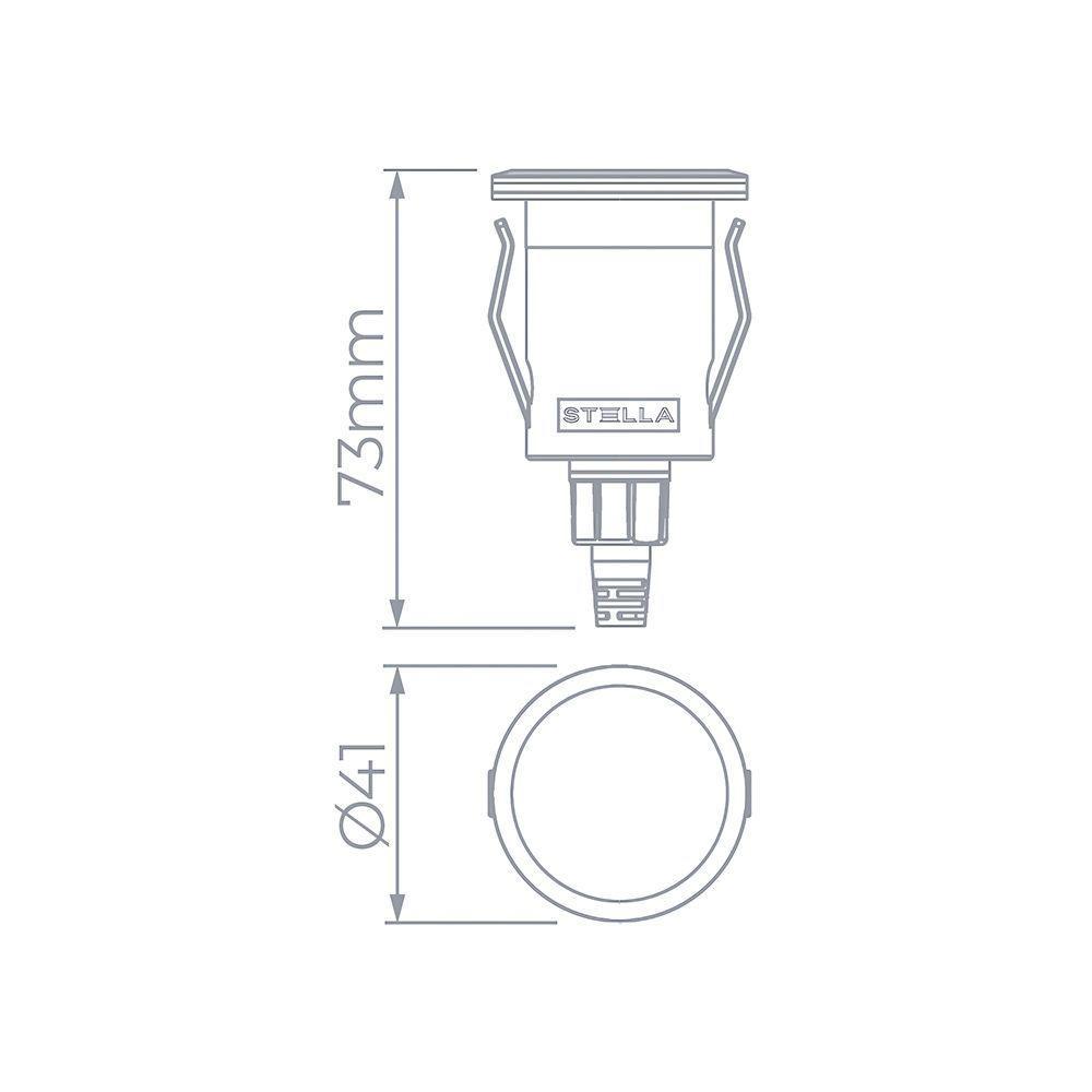 Embutido De Solo Led Stella Way Ring 1w Bivolt Preto 3000k Luz Amarela - 2