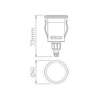Embutido De Solo Led Stella Way Ring 1w Bivolt Preto 3000k Luz Amarela - 2