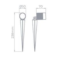 Espeto Para Jardim Stella Focco Led 7w Bivolt Preto 3000k Luz Amarela - 2