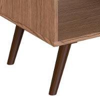 Kit Com Duas Mesas De Cabeceira Corsa Ebano Frente Branco Genialflex