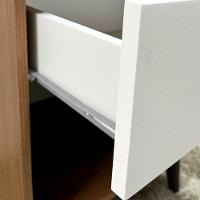 Kit Com Duas Mesas De Cabeceira Corsa Ebano Frente Branco Genialflex - 8