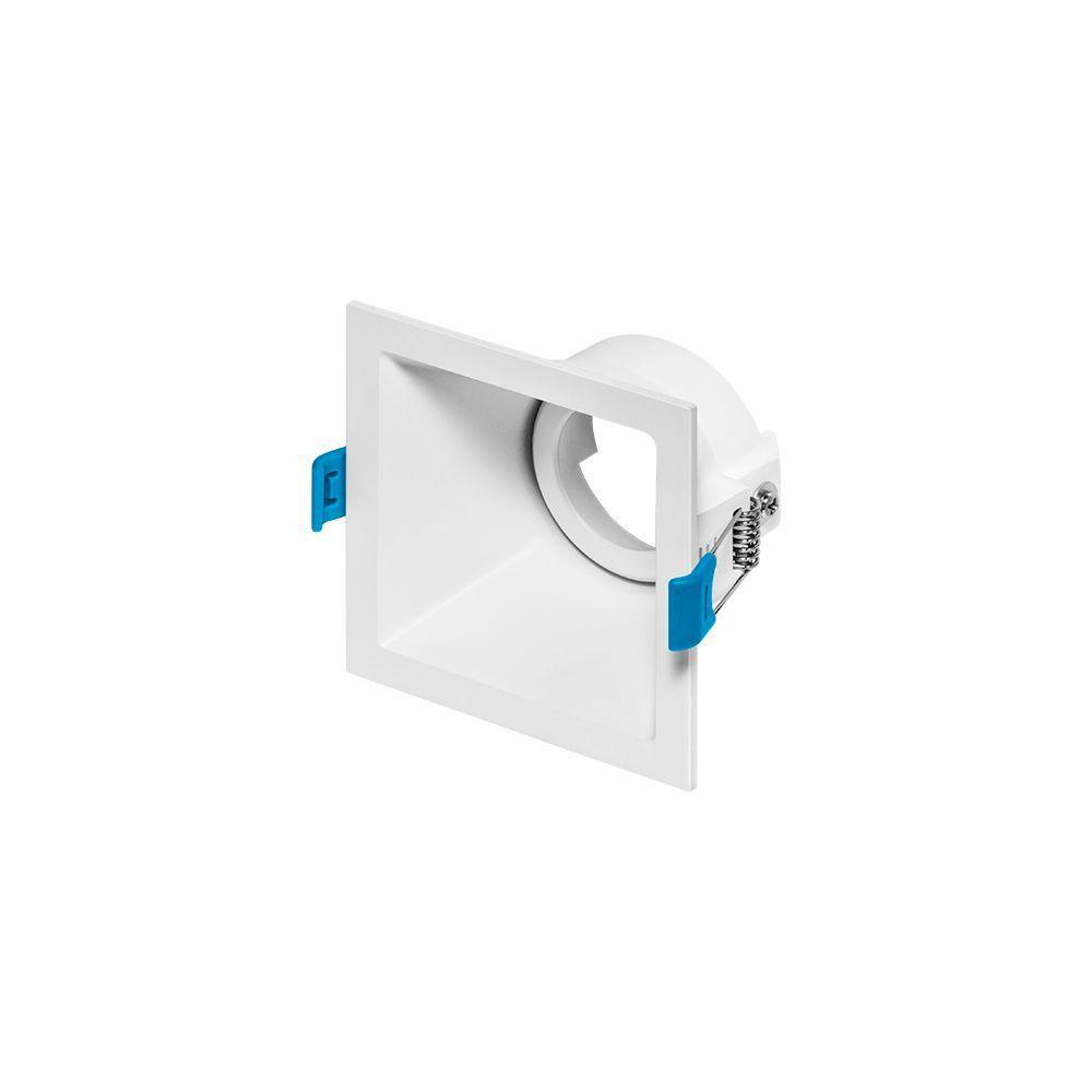Spot De Embutir Recuado Stella Square Mr16 Gu10 Quadrado Bivolt Branco - 3