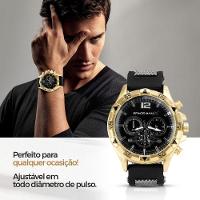 Relogio Masculino Prata Pulseira Cordão Grumet Crucifixo - 6