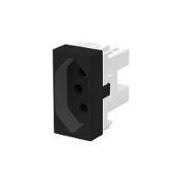 Módulo Tomada Fame Habitat Black 2p+t 10a Preto - 1