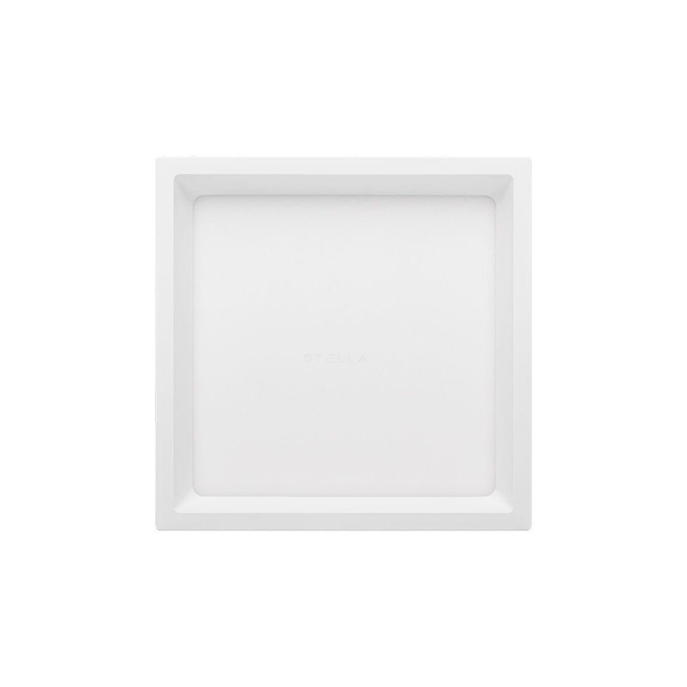 Painel De Led Stella Quadrado Deep De Sobrepor Recuado 17w Bivolt Branco 3000k Luz Amarela - 1