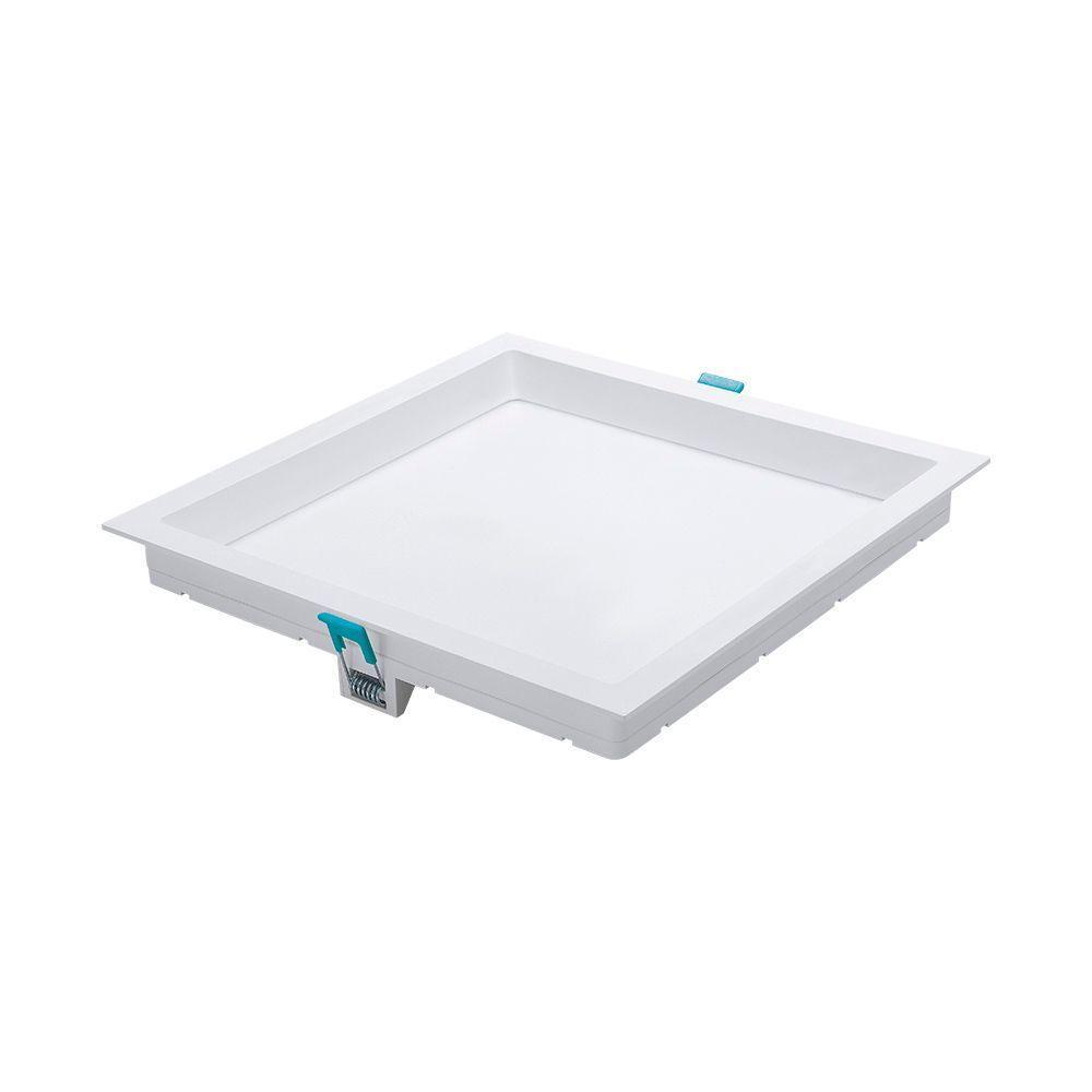 Painel De Led Stella Quadrado Deep De Embutir Recuado 22w Bivolt Branco 3000k Luz Amarela - 3