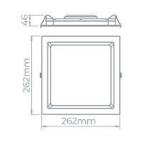 Painel De Led Stella Quadrado Deep De Embutir Recuado 22w Bivolt Branco 3000k Luz Amarela - 2