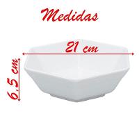 Kit 02 Tigelas Melamina Hexagonal Branca 1 Litro - 2