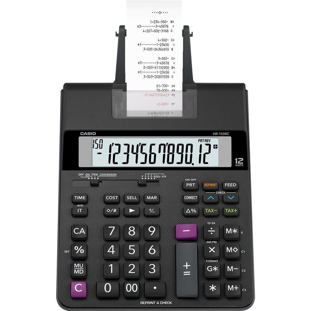 Calculadora Com Bobina Compacta Casio Hr150rc-b Preta - 2