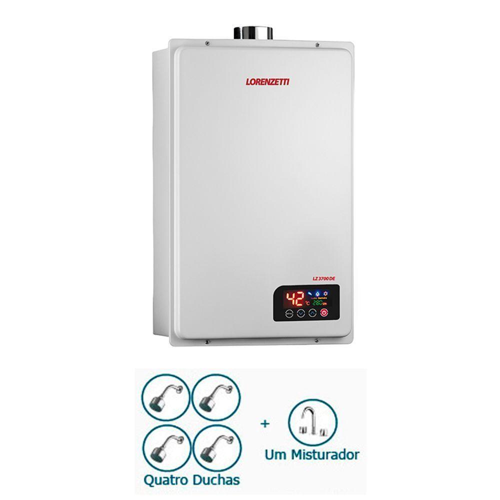 Aquecedor De água A Gás Lz 3700de Digital Lorenzetti Glp - 2