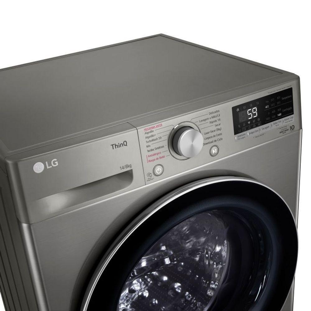 Lava e Seca Smart LG VC4 14kg Inox Look com Inteligência Artificial AI DD CV5014PC4 127V - 7