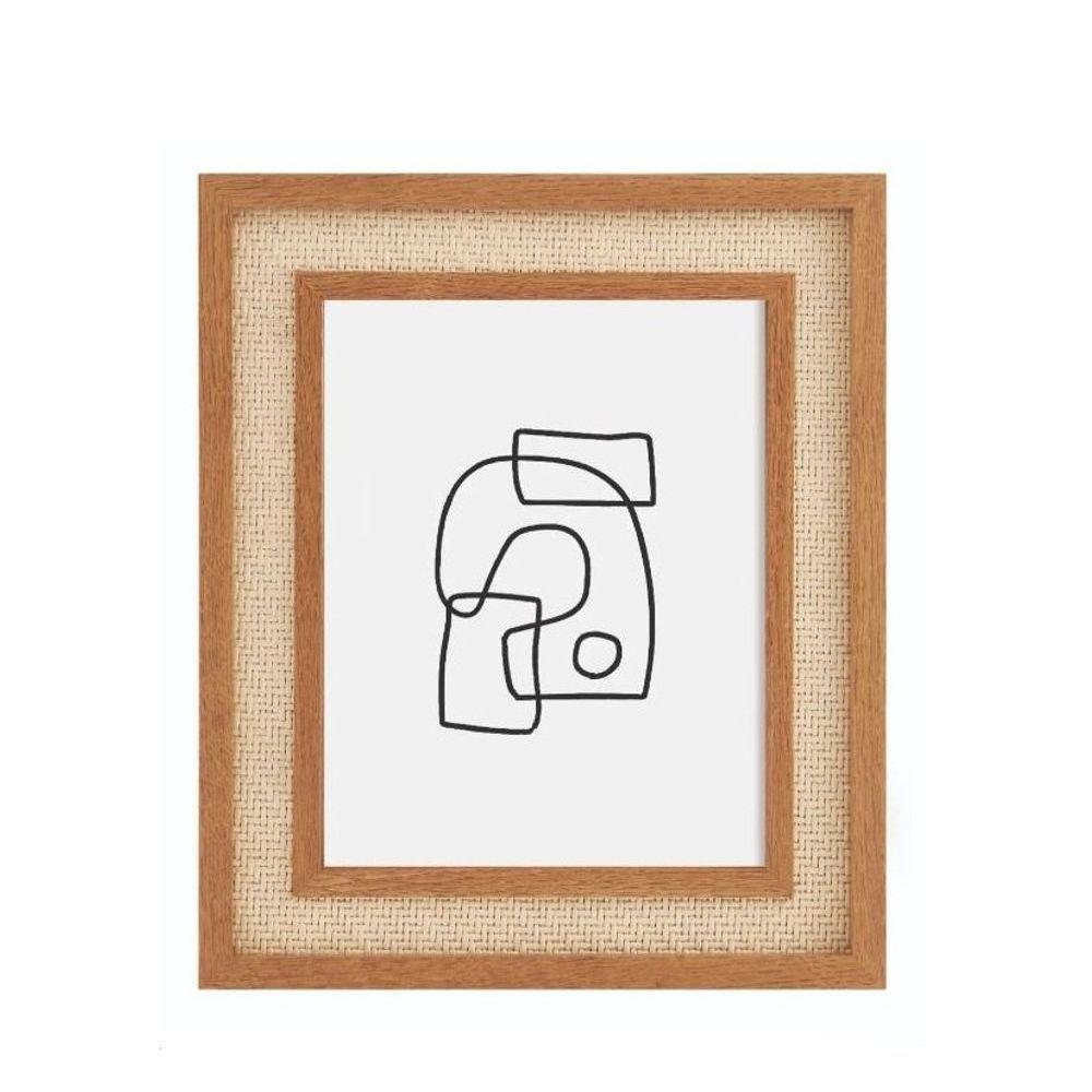 Porta-retrato Em Mdf Com Rattan Para Fotos 25x20cm 13297 Mart - 3